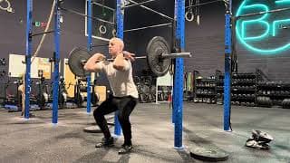 Tempo front squat demonstration