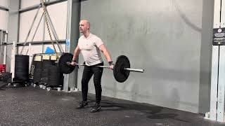 Snatch deadlift with pause at hip demonstration