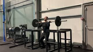 Pause push press (in dip) + Pause power jerk (in dip) demonstration