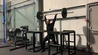 Pause power jerk (in catch) + pause split jerk (in catch) demonstration