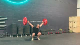 Snatch pull + snatch + overhead squat demonstration