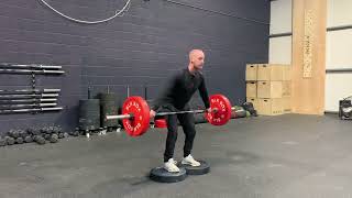 Deficit snatch pull demonstration