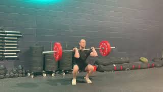Clean pull + clean + front squat demonstration