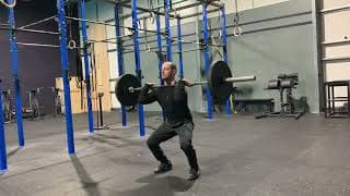 Pause power clean (above knee) + pause power jerk (in catch) demonstration