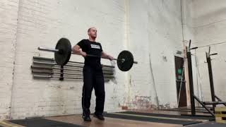 hang power clean below knee demonstration