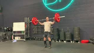 Snatch + hang snatch above knee demonstration