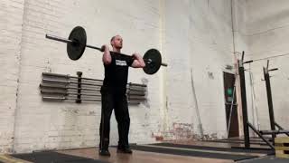 Clean + front squat demonstration