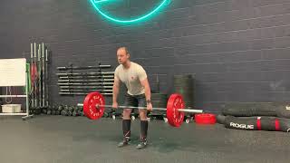 Power clean + hang power clean above knee demonstration