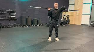 Barbell front rack glides demonstration