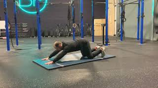 Dynamic prayer stretch demonstration