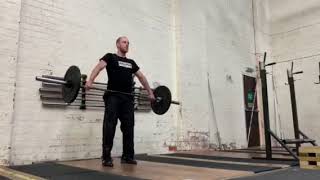 Power snatch + hang power snatch above knee demonstration