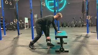 Single arm bent over row demonstration