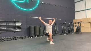 Snatch Grip Overhead Split Squat demonstration